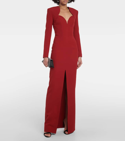 Safiyaa Trixie Embellished Crêpe Gown In Red