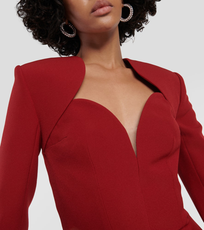 Safiyaa Trixie Embellished Crêpe Gown In Red