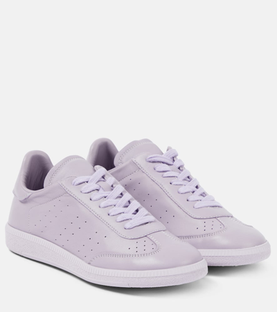 Shop Isabel Marant Kaycee Leather Sneakers In Purple