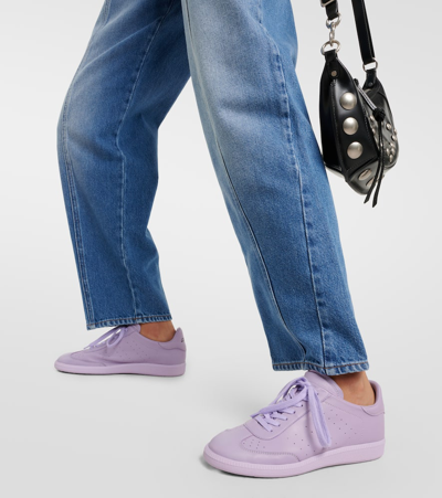 Isabel Marant Kaycee Leather Sneakers In Purple