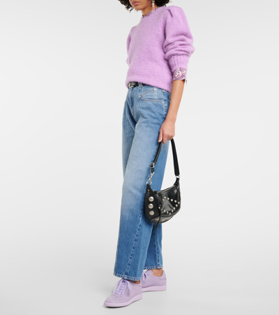 Isabel Marant Kaycee Leather Sneakers In Purple