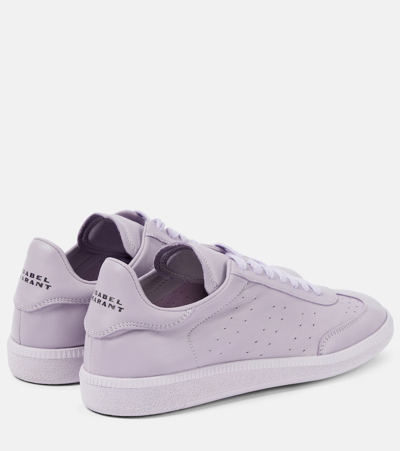 Shop Isabel Marant Kaycee Leather Sneakers In Purple