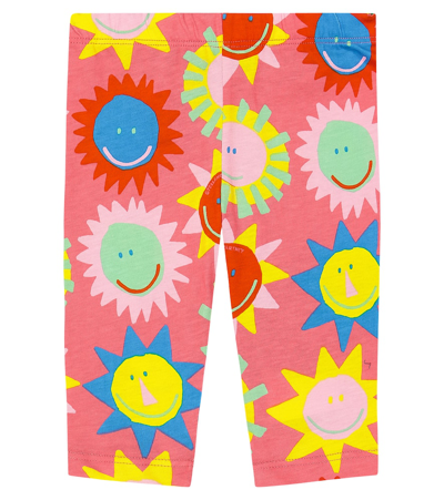 Shop Stella Mccartney Baby Printed Cotton Leggings In Multicoloured