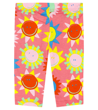 Stella Mccartney Baby Printed Cotton Leggings In Multicoloured