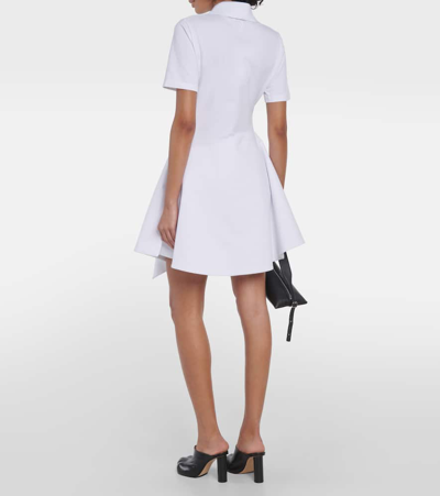 Shop Jw Anderson Asymmetric Knitted Minidress In White