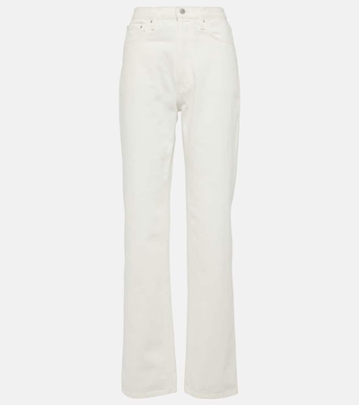 Shop Totême High-rise Straight Jeans In White