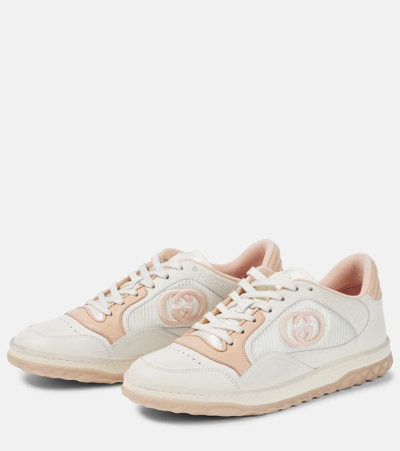 Shop Gucci Mac80 Leather Sneakers In White