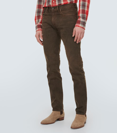 Rrl Patched Slim Jeans In Blue
