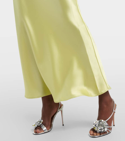 Galvan Cropped Slip Dress In Green