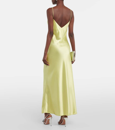 Galvan Cropped Slip Dress In Green