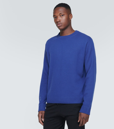 Shop The Elder Statesman Cashmere Sweater In Blue