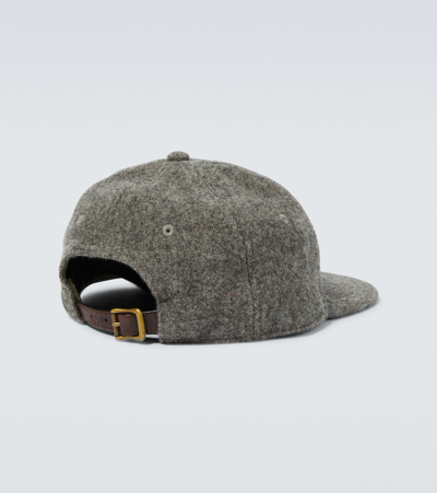 Shop Rrl Patched Wool-blend Baseball Cap In Grey