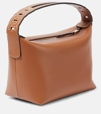 Shop Tod's Kate Mini Leather Tote Bag In Brown