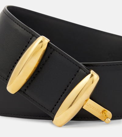 Shop Altuzarra Hardware Leather Belt In Black