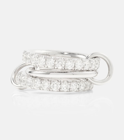 Shop Spinelli Kilcollin Juno 18kt White Gold Ring With Diamonds In Metallic