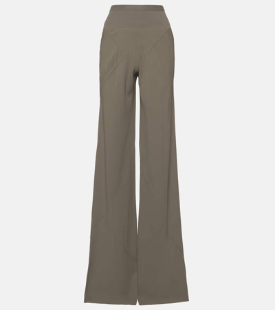 Shop Rick Owens Crêpe Wide-leg Pants In Neutrals