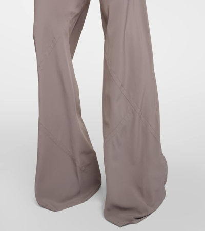 Shop Rick Owens Crêpe Wide-leg Pants In Neutrals