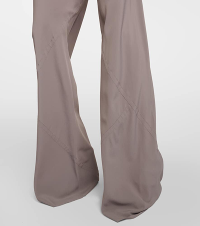 Rick Owens Crêpe Wide-leg Pants In Neutrals