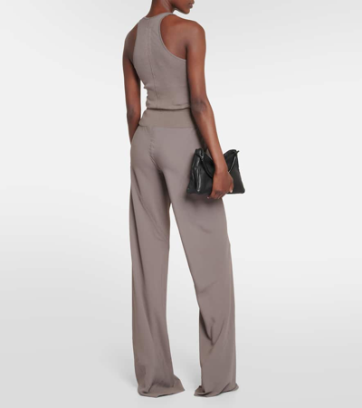 Rick Owens Crêpe Wide-leg Pants In Neutrals