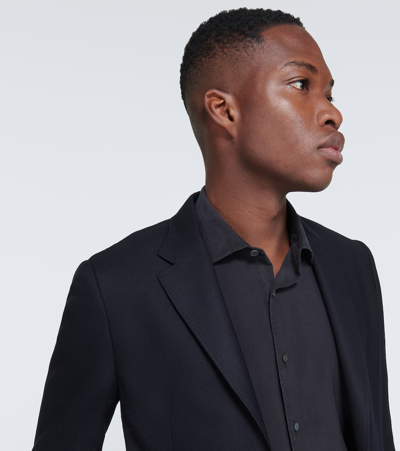 Zegna Vicuna Oasi Cashmere Blazer In Blue