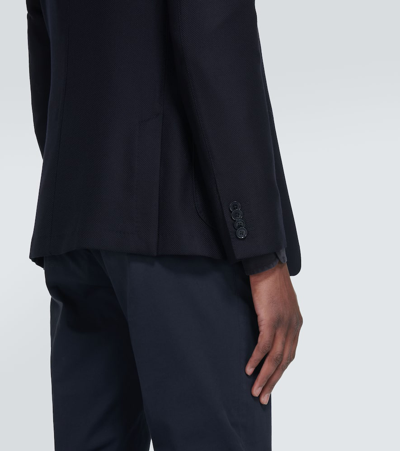 Zegna Vicuna Oasi Cashmere Blazer In Blue