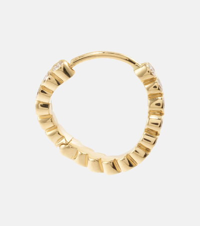 Sophie Bille Brahe Petite Courant 18kt Gold Drop Earrings With Diamonds In Gold