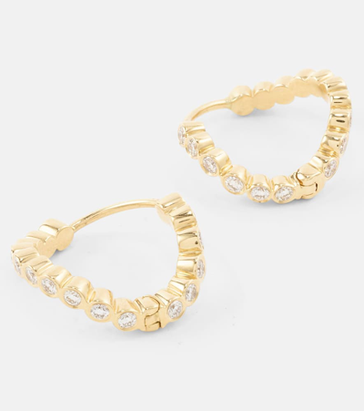 Sophie Bille Brahe Petite Courant 18kt Gold Drop Earrings With Diamonds In Gold
