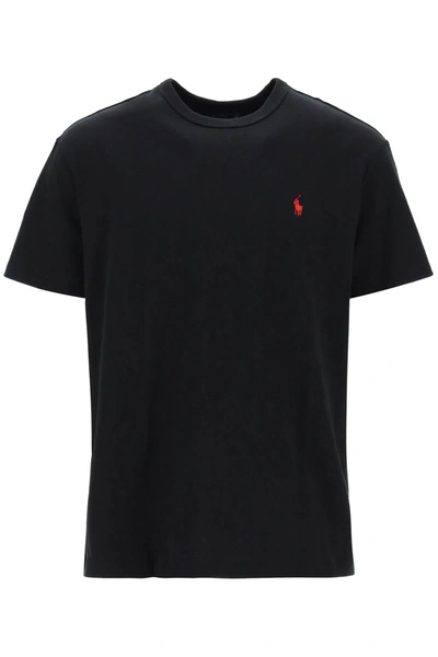 Shop Polo Ralph Lauren Classic Fit T Shirt In Solid Jersey In Black