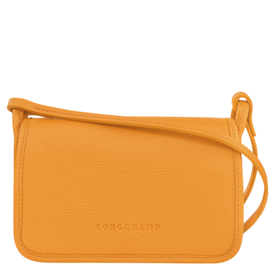 Shop Longchamp Pochette Xs Le Foulonné In Apricot