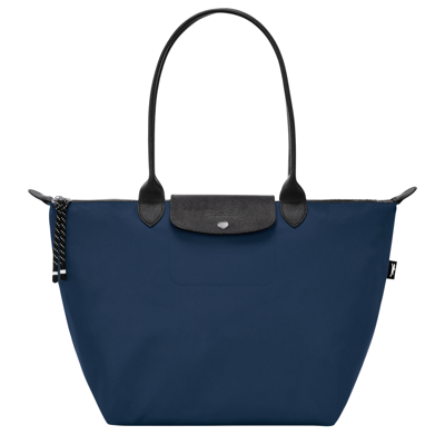 Longchamp Le Pliage Energy Large Canvas Long Handle Tote In Navy