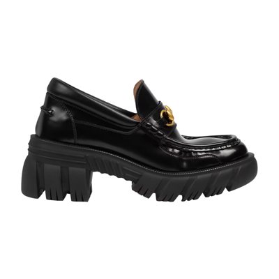 Pre-owned Gucci Wmns Horsebit Lug Sole Loafer 'black'