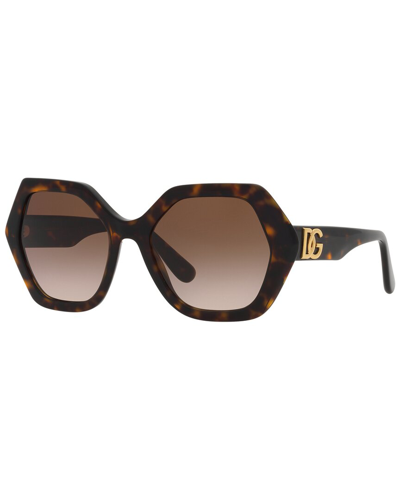 Shop Dolce & Gabbana Women's Dg4406 54mm Sunglasses In Brown