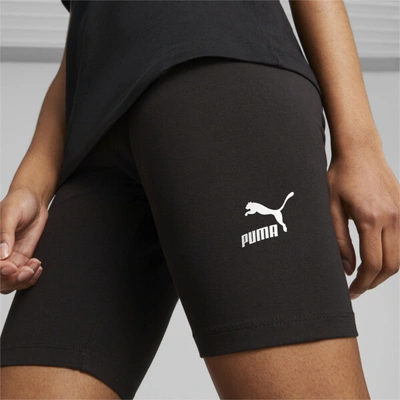 Shop Puma Classics Women's Short Leggings In Black