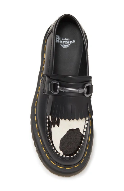 Shop Dr. Martens' Gender Inclusive Adrian Snaffle Platform Loafer In Black Smooth/cow Print