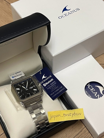 Pre-owned Casio Oceanus Classic Line Ocw-t5000-1ajf Black Bluetooth Men's Watch In Box