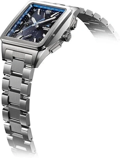 Pre-owned Casio Oceanus Classic Line Ocw-t5000-1ajf Black Bluetooth Men's Watch In Box