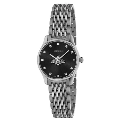 Pre-owned Gucci Ya1265020 Women's G-timeless Black Dial Quartz Watch