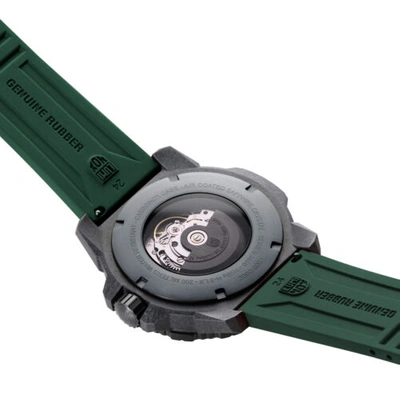 Pre-owned Luminox Men's Watch Master Carbon Seal Automatic Black Dial Green Strap Xs.3877