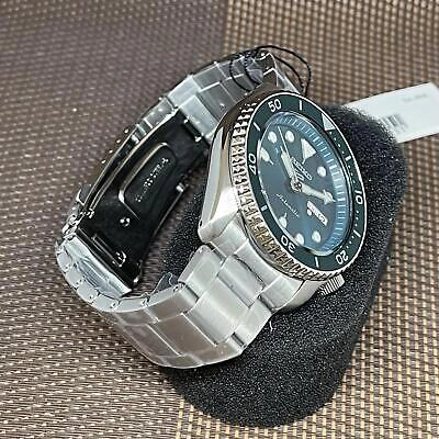 Pre-owned Seiko 5 Sports Srpd61k1 Green Analog Automatic Stainless Steel Date Men's Watch