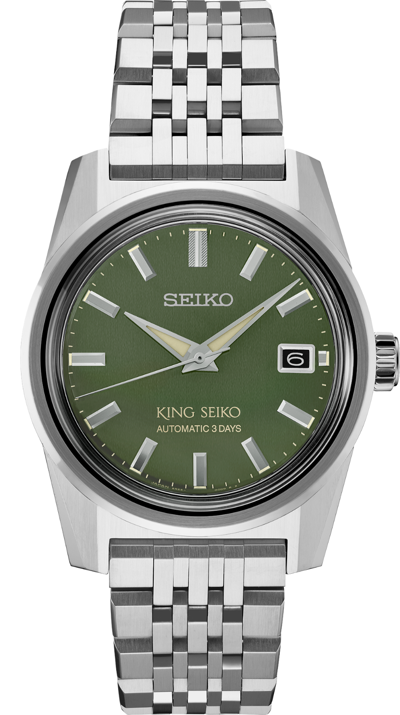 Pre-owned Seiko King  Luxe Ksk Automatic Retro Aged Green Watch Spb391 In Box With Tags
