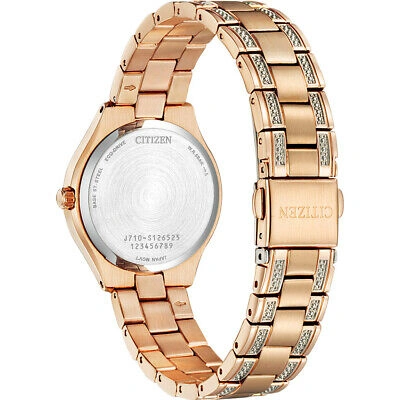 Pre-owned Citizen Rose Gold Womens Analogue Watch Fe1233-52a