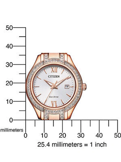 Pre-owned Citizen Rose Gold Womens Analogue Watch Fe1233-52a