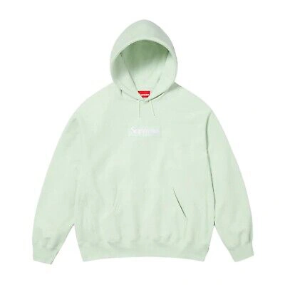Pre-owned Supreme Box Logo Hooded Sweatshirt Mens Style : Fw23sw56 In Lt Green