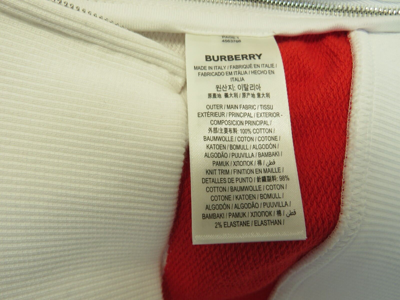 Pre-owned Burberry Red 2 In 1 White Striped Cotton Logo Detachable Zip Sleeves Hoodie S