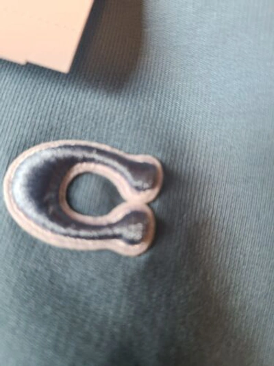 Pre-owned Coach Limited Edition  Men Sweatshirt Blue Embroidered Logo Size 2xl