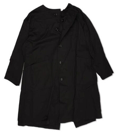 Pre-owned Y's Yohji Yamamoto 302984 Coat Wool Colarless Black Size 2
