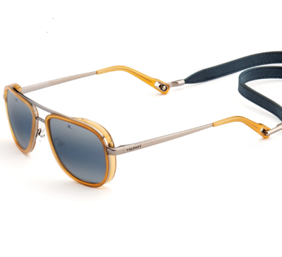 Pre-owned Vuarnet Sunglasses Vl211100040636 Glacier 2111 Vl2111 Amber + Blue Polarlynx Plz
