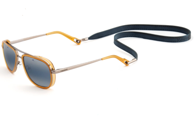 Pre-owned Vuarnet Sunglasses Vl211100040636 Glacier 2111 Vl2111 Amber + Blue Polarlynx Plz