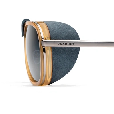 Pre-owned Vuarnet Sunglasses Vl211100040636 Glacier 2111 Vl2111 Amber + Blue Polarlynx Plz