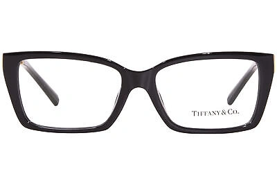 TIFFANY & CO Pre-owned . Tf2239u 8344 Eyeglasses Women's Black Full Rim Square Shape 52mm In Demo